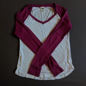 VICTORIA'S SECRET PINK Baseball Tee Size XS